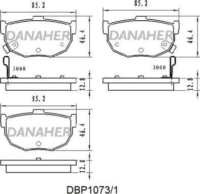 Danaher DBP1073/1 - Гальмівні колодки, дискові гальма autocars.com.ua