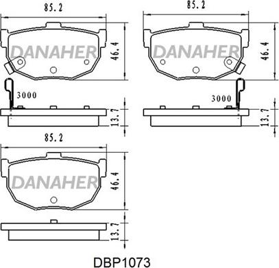 Danaher DBP1073 - Тормозные колодки, дисковые, комплект autodnr.net