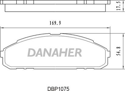 Danaher DBP1075 - Тормозные колодки, дисковые, комплект autodnr.net