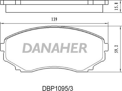 Danaher DBP1095/3 - Гальмівні колодки, дискові гальма autocars.com.ua