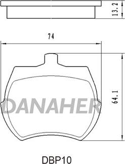 Danaher DBP10 - Гальмівні колодки, дискові гальма autocars.com.ua