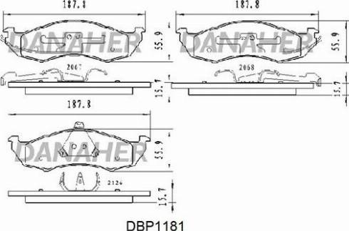 Danaher DBP118/1 - Гальмівні колодки, дискові гальма autocars.com.ua