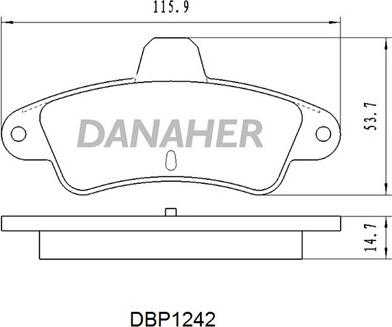 Danaher DBP1242 - Гальмівні колодки, дискові гальма autocars.com.ua