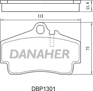 Danaher DBP1301 - Гальмівні колодки, дискові гальма autocars.com.ua