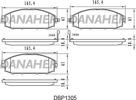 Danaher DBP1305 - Гальмівні колодки, дискові гальма autocars.com.ua