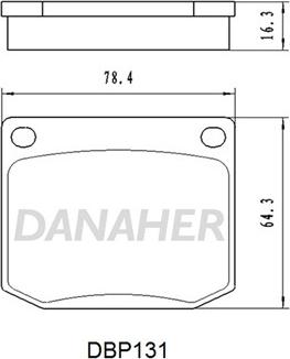 Danaher DBP131 - Гальмівні колодки, дискові гальма autocars.com.ua