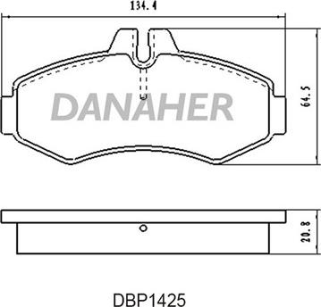 Danaher DBP1425 - Гальмівні колодки, дискові гальма autocars.com.ua