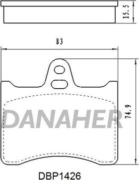 Danaher DBP1426 - Гальмівні колодки, дискові гальма autocars.com.ua