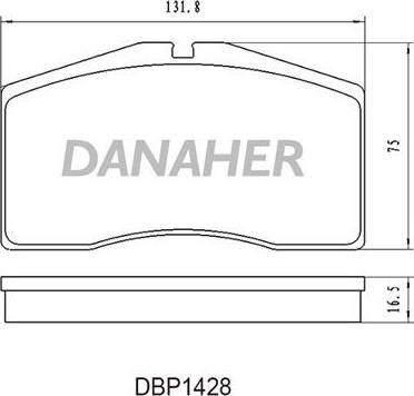 Danaher DBP1428 - Тормозные колодки, дисковые, комплект autodnr.net