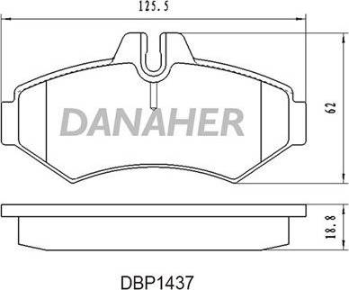 Danaher DBP1437 - Гальмівні колодки, дискові гальма autocars.com.ua