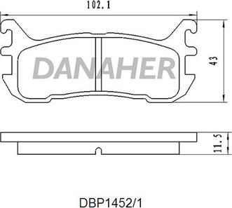 Danaher DBP1452/1 - Тормозные колодки, дисковые, комплект autodnr.net