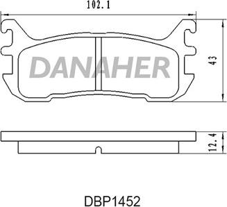 Danaher DBP1452 - Тормозные колодки, дисковые, комплект autodnr.net