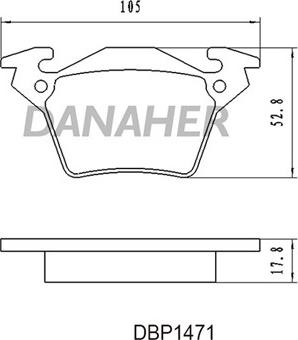 Danaher DBP1471 - Гальмівні колодки, дискові гальма autocars.com.ua