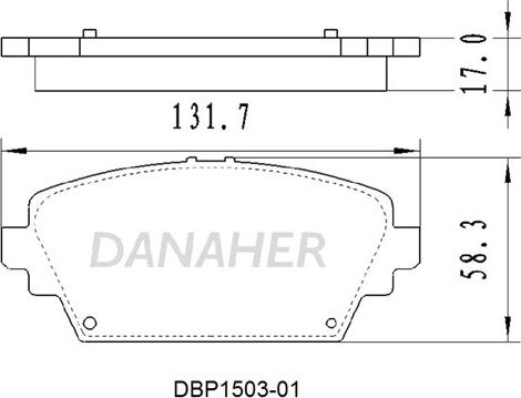 Danaher DBP1503-01 - Тормозные колодки, дисковые, комплект autodnr.net