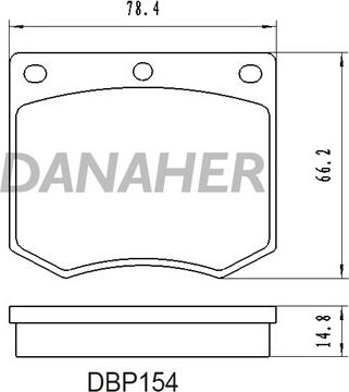 Danaher DBP154 - Гальмівні колодки, дискові гальма autocars.com.ua