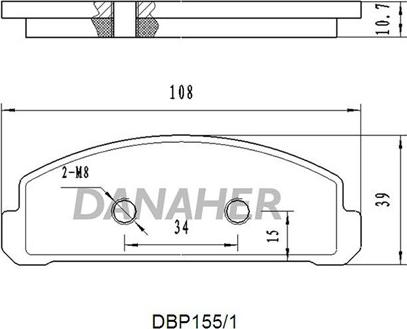 Danaher DBP155/1 - Гальмівні колодки, дискові гальма autocars.com.ua