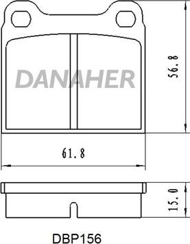 Danaher DBP156 - Гальмівні колодки, дискові гальма autocars.com.ua