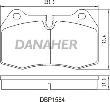 Danaher DBP1584 - Гальмівні колодки, дискові гальма autocars.com.ua