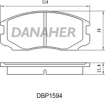 Danaher DBP1594 - Гальмівні колодки, дискові гальма autocars.com.ua