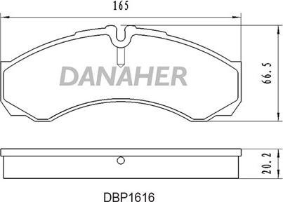 Danaher DBP1616 - Гальмівні колодки, дискові гальма autocars.com.ua