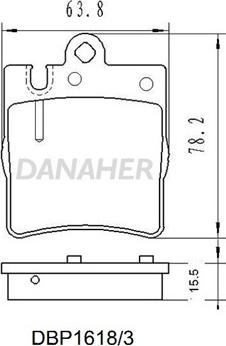 Danaher DBP1618/3 - Гальмівні колодки, дискові гальма autocars.com.ua