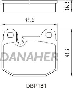 Danaher DBP161 - Гальмівні колодки, дискові гальма autocars.com.ua