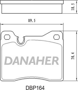 Danaher DBP164 - Гальмівні колодки, дискові гальма autocars.com.ua