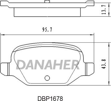 Danaher DBP1678 - Гальмівні колодки, дискові гальма autocars.com.ua