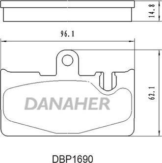 Danaher DBP1690 - Гальмівні колодки, дискові гальма autocars.com.ua