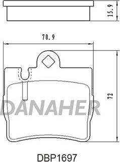 Danaher DBP1697 - Гальмівні колодки, дискові гальма autocars.com.ua