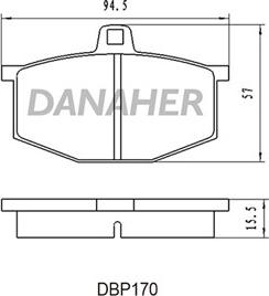 Danaher DBP170 - Тормозные колодки, дисковые, комплект autodnr.net