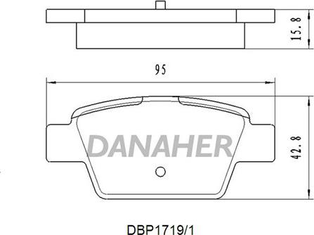 Danaher DBP1719/1 - Гальмівні колодки, дискові гальма autocars.com.ua