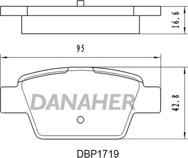 Danaher DBP1719 - Гальмівні колодки, дискові гальма autocars.com.ua