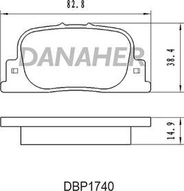 Danaher DBP1740 - Гальмівні колодки, дискові гальма autocars.com.ua