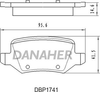 Danaher DBP1741 - Гальмівні колодки, дискові гальма autocars.com.ua