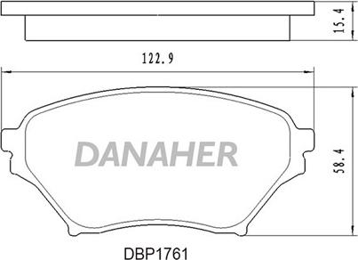 Danaher DBP1761 - Гальмівні колодки, дискові гальма autocars.com.ua