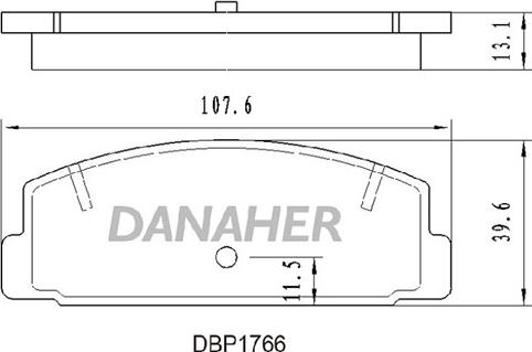 Danaher DBP1766 - Гальмівні колодки, дискові гальма autocars.com.ua