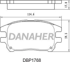 Danaher DBP1768 - Гальмівні колодки, дискові гальма autocars.com.ua