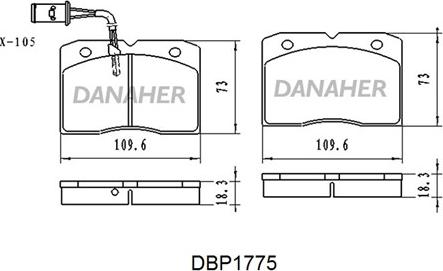 Danaher DBP1775 - Гальмівні колодки, дискові гальма autocars.com.ua