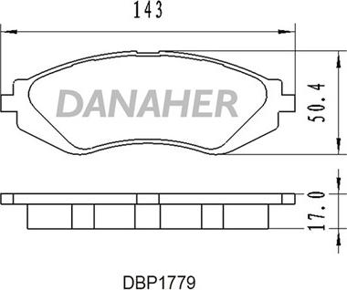 Danaher DBP1779 - Гальмівні колодки, дискові гальма autocars.com.ua