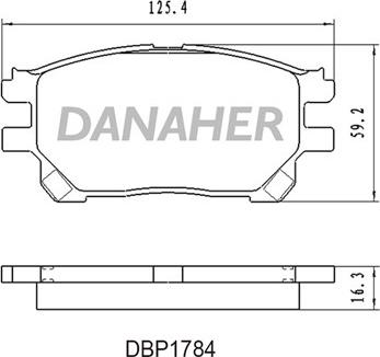 Danaher DBP1784 - Гальмівні колодки, дискові гальма autocars.com.ua