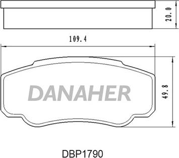 Danaher DBP1790 - Гальмівні колодки, дискові гальма autocars.com.ua