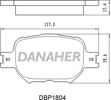 Danaher DBP1804 - Тормозные колодки, дисковые, комплект autodnr.net