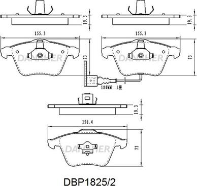 Danaher DBP1825/2 - Гальмівні колодки, дискові гальма autocars.com.ua