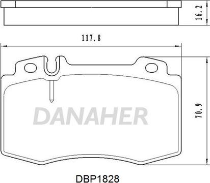 Danaher DBP1828 - Гальмівні колодки, дискові гальма autocars.com.ua