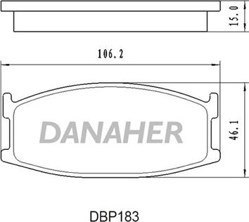 Danaher DBP183 - Тормозные колодки, дисковые, комплект autodnr.net