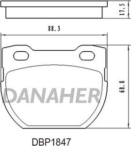 Danaher DBP1847 - Гальмівні колодки, дискові гальма autocars.com.ua