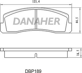 Danaher DBP189 - Гальмівні колодки, дискові гальма autocars.com.ua