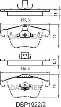 Danaher DBP1922/2 - Гальмівні колодки, дискові гальма autocars.com.ua