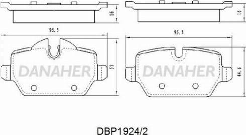 Danaher DBP1924/2 - Гальмівні колодки, дискові гальма autocars.com.ua